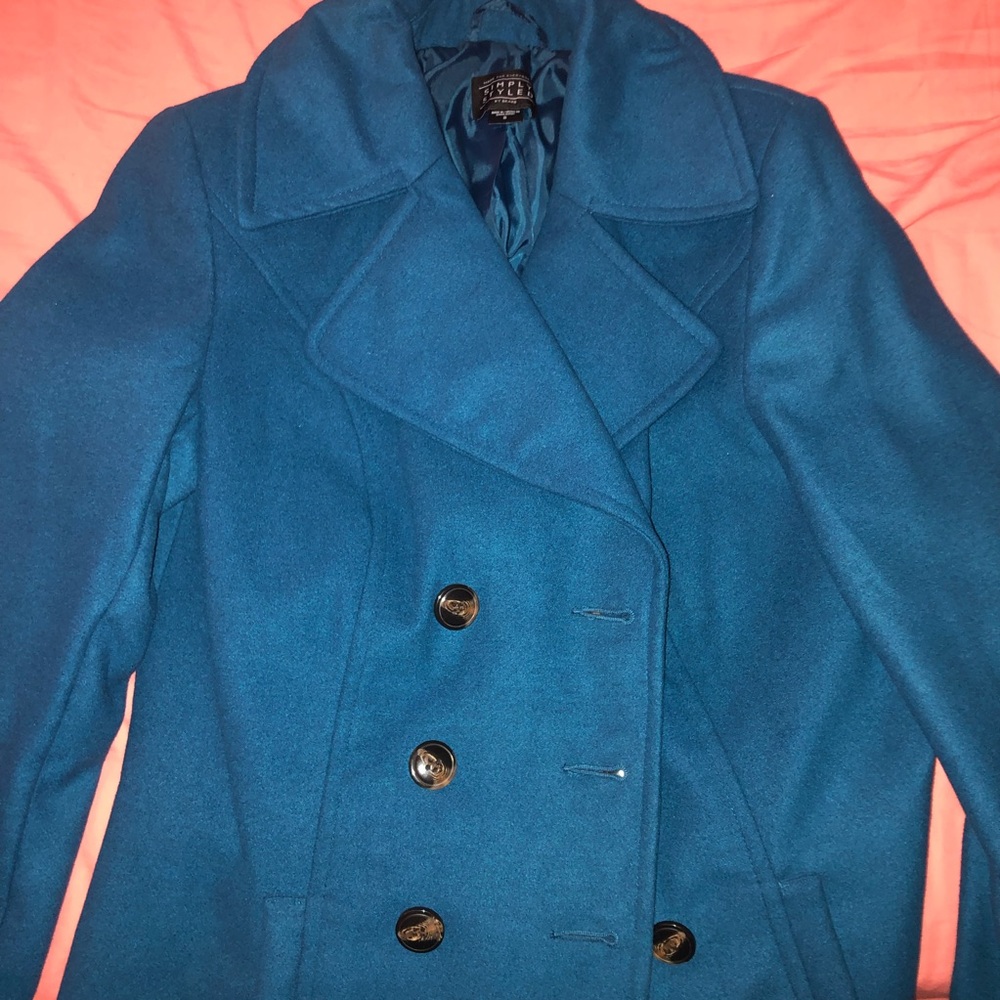 Dark turquoise blue coat